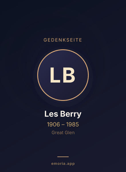Gedenkportrait von Les Berry