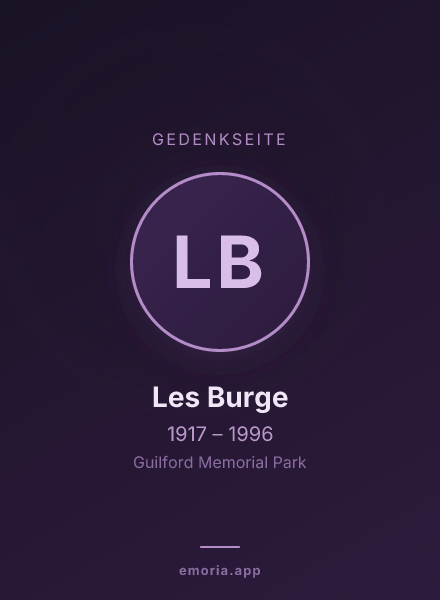Gedenkportrait von Les Burge