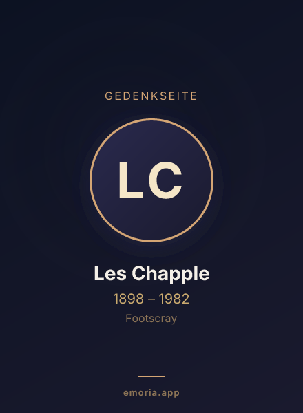 Gedenkportrait von Les Chapple