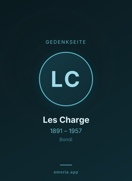 Gedenkportrait von Les Charge