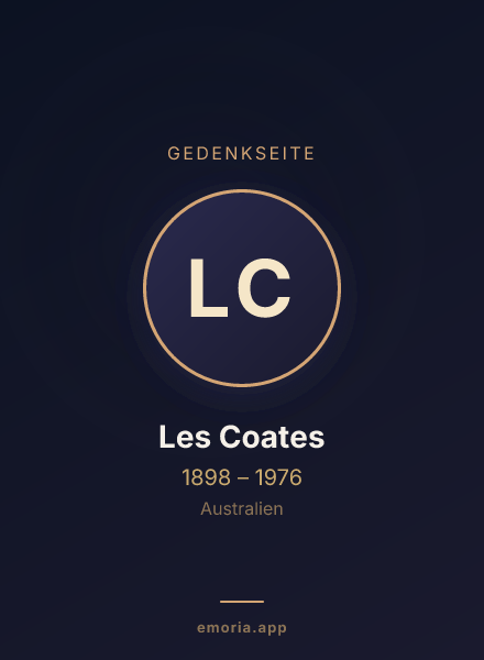 Gedenkportrait von Les Coates