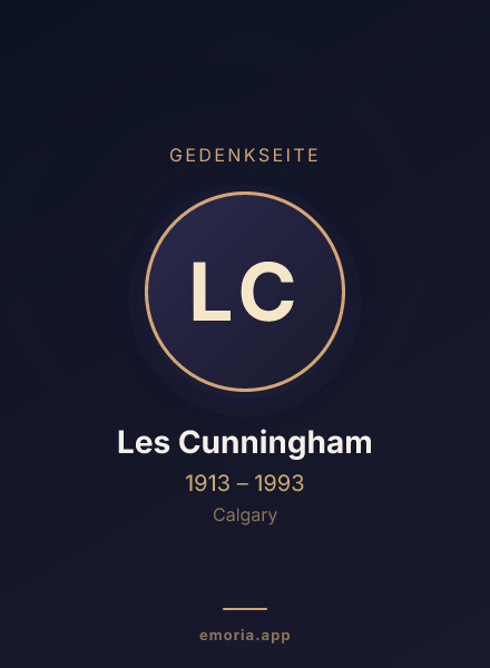 Gedenkportrait von Les Cunningham