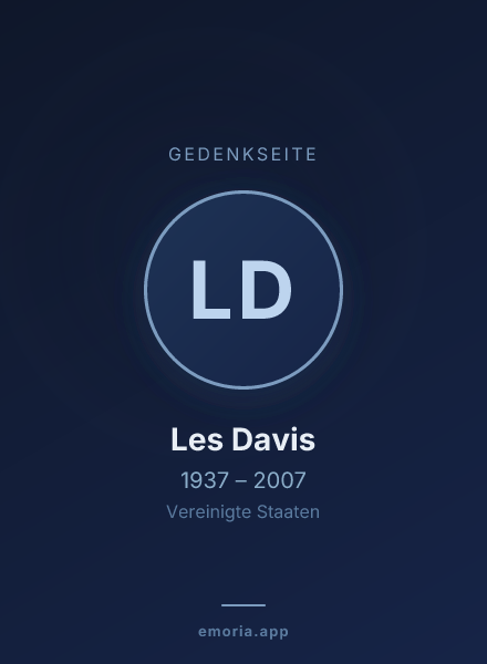 Gedenkportrait von Les Davis