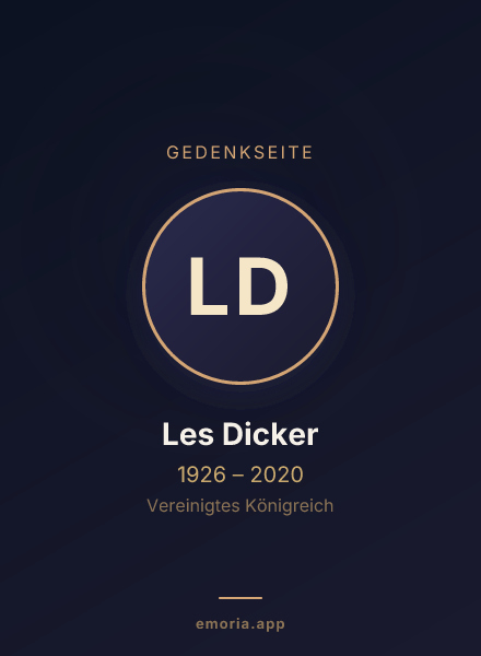Gedenkportrait von Les Dicker