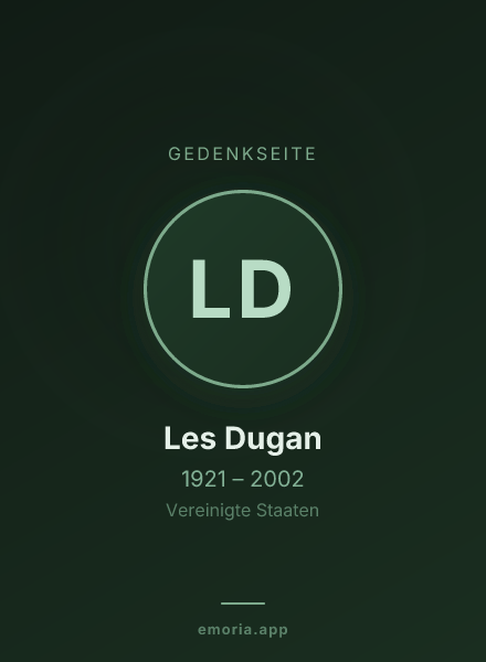 Gedenkportrait von Les Dugan