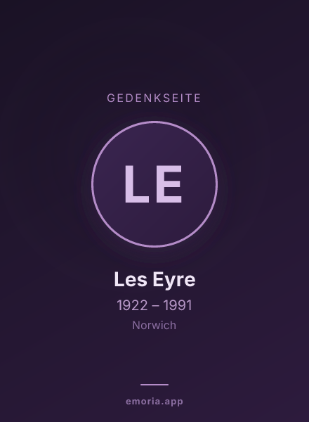 Gedenkportrait von Les Eyre