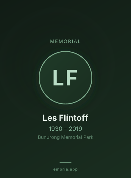 Memorial portrait of Les Flintoff