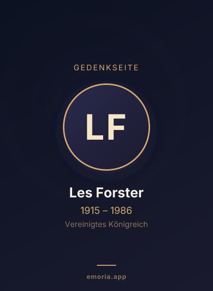 Gedenkportrait von Les Forster