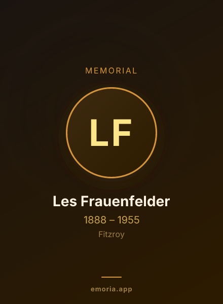 Memorial portrait of Les Frauenfelder