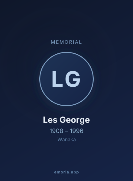 Memorial portrait of Les George
