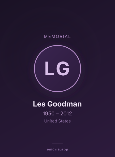 Memorial portrait of Les Goodman