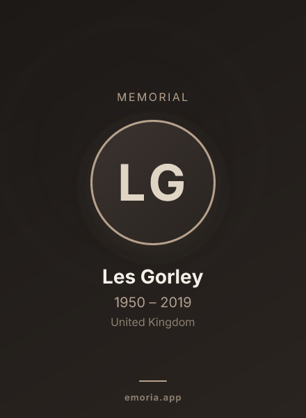 Memorial portrait of Les Gorley