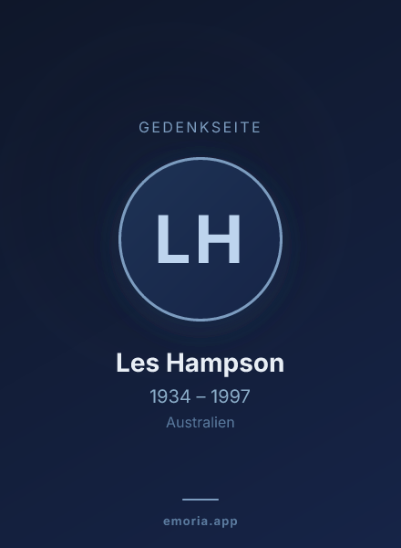 Gedenkportrait von Les Hampson