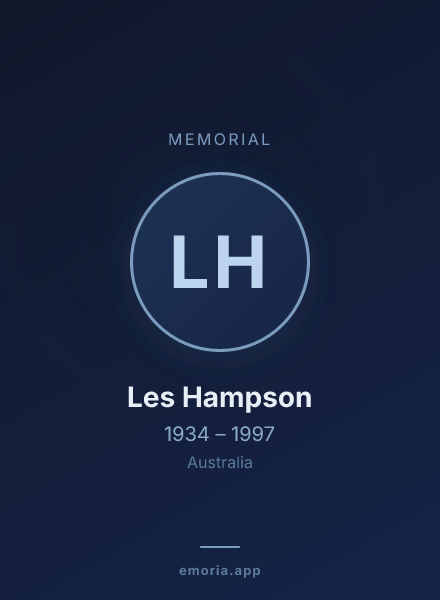 Memorial portrait of Les Hampson