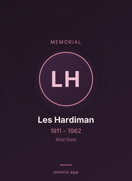 Memorial portrait of Les Hardiman
