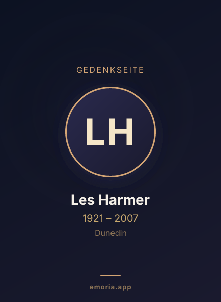 Gedenkportrait von Les Harmer