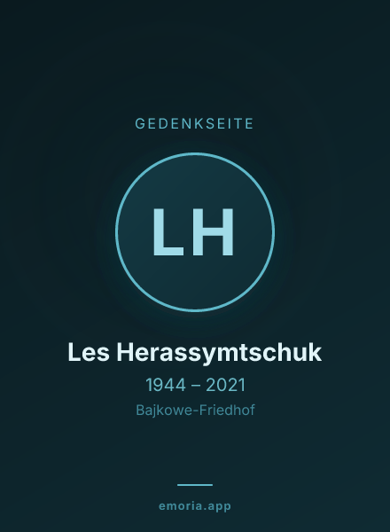 Gedenkportrait von Les Herassymtschuk