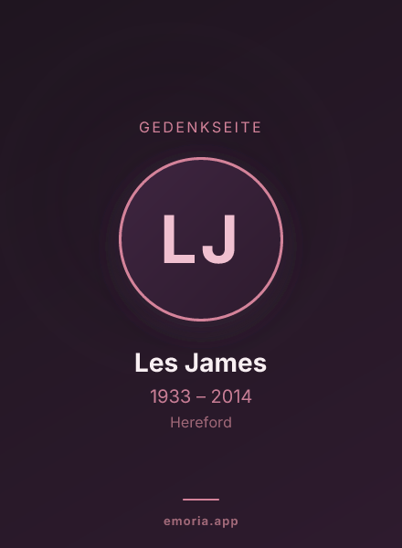 Gedenkportrait von Les James