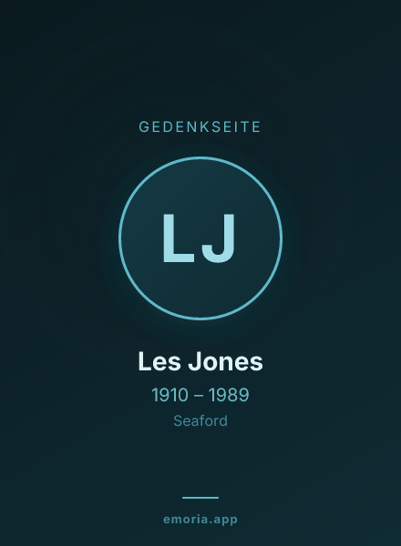Gedenkportrait von Les Jones