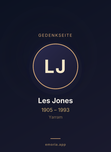 Gedenkportrait von Les Jones