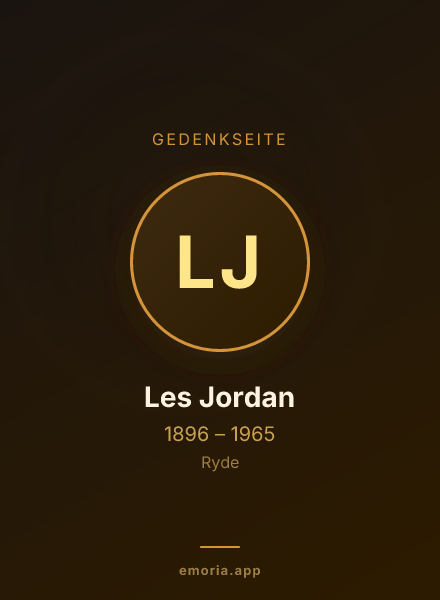 Gedenkportrait von Les Jordan
