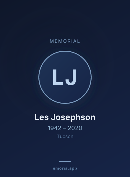 Memorial portrait of Les Josephson
