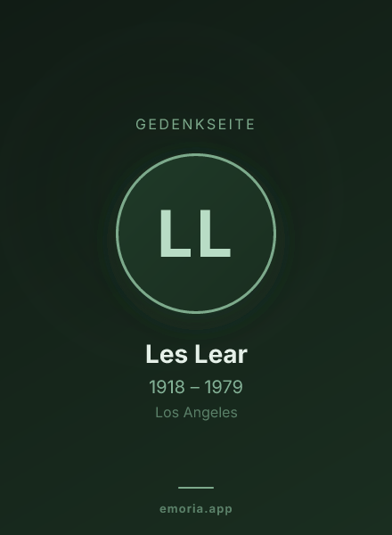 Gedenkportrait von Les Lear