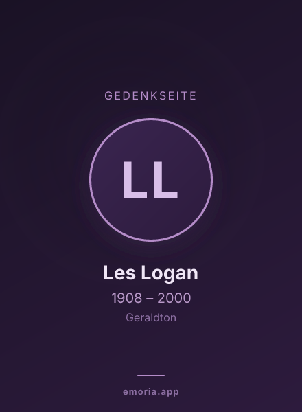 Gedenkportrait von Les Logan