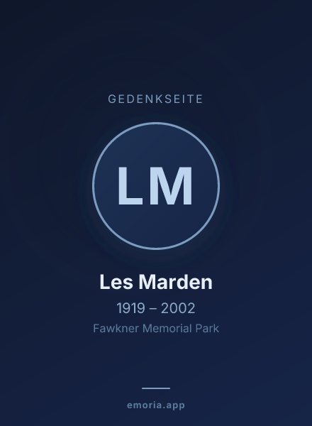 Gedenkportrait von Les Marden