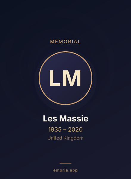 Memorial portrait of Les Massie