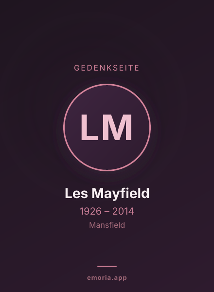 Gedenkportrait von Les Mayfield