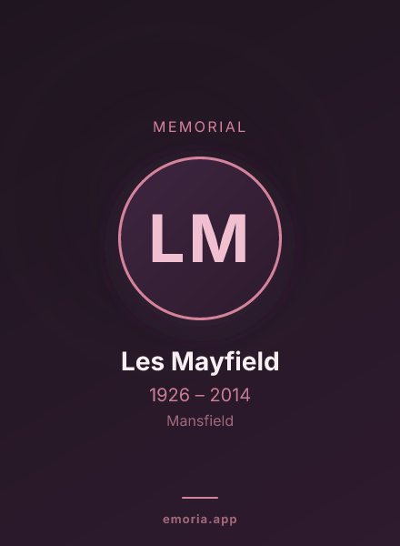 Memorial portrait of Les Mayfield