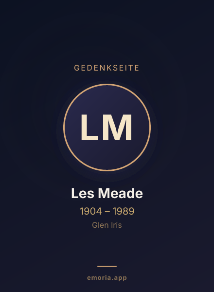 Gedenkportrait von Les Meade