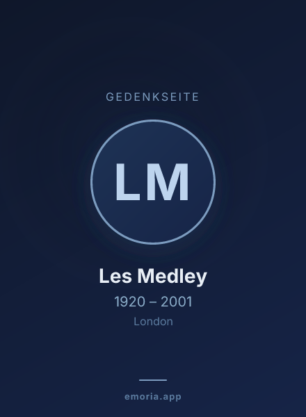 Gedenkportrait von Les Medley