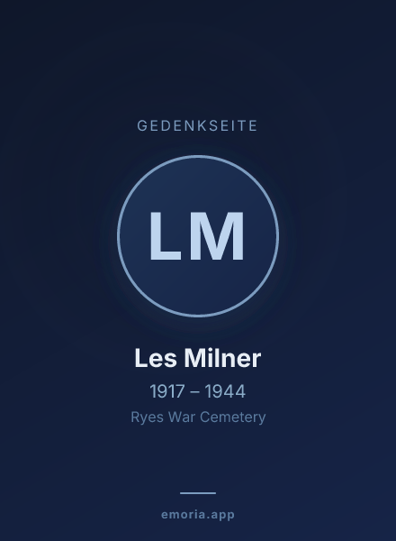 Gedenkportrait von Les Milner