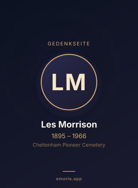 Gedenkportrait von Les Morrison