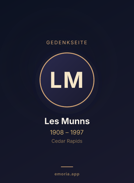 Gedenkportrait von Les Munns