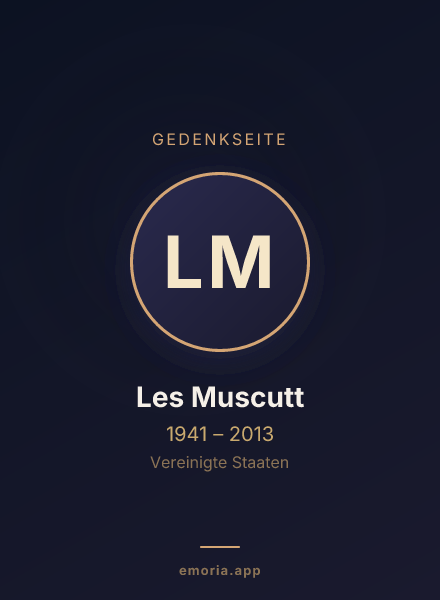 Gedenkportrait von Les Muscutt