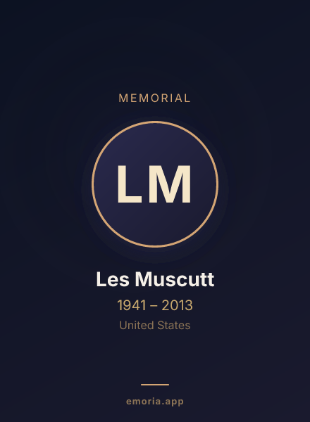 Memorial portrait of Les Muscutt