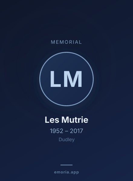 Memorial portrait of Les Mutrie