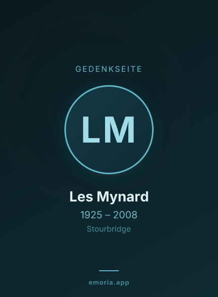 Gedenkportrait von Les Mynard