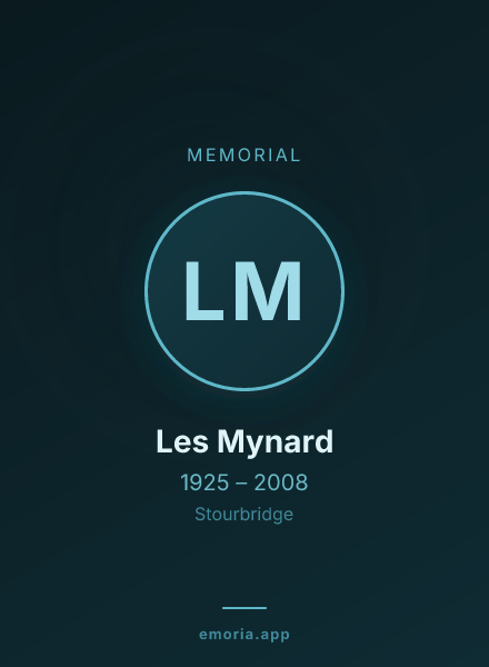 Memorial portrait of Les Mynard
