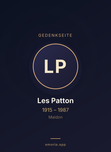 Gedenkportrait von Les Patton