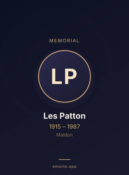 Memorial portrait of Les Patton