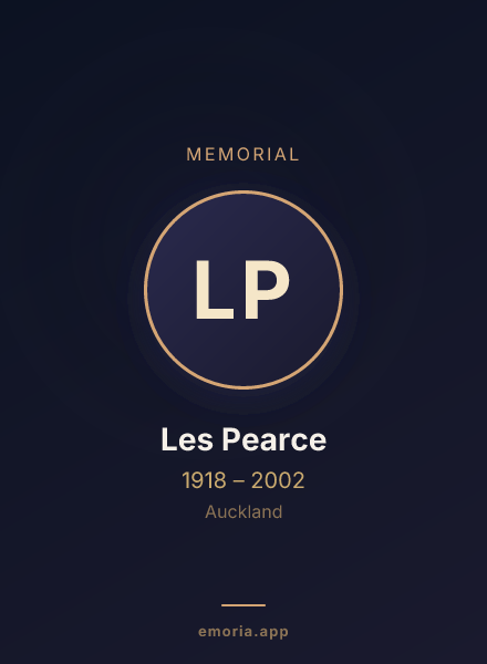Memorial portrait of Les Pearce