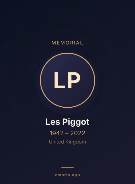 Memorial portrait of Les Piggot