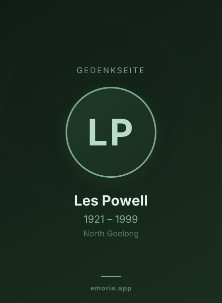 Gedenkportrait von Les Powell