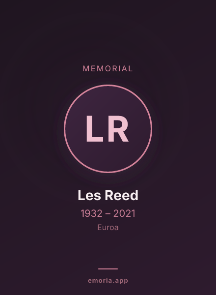 Memorial portrait of Les Reed