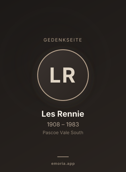 Gedenkportrait von Les Rennie