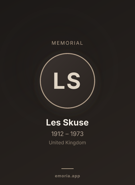 Memorial portrait of Les Skuse